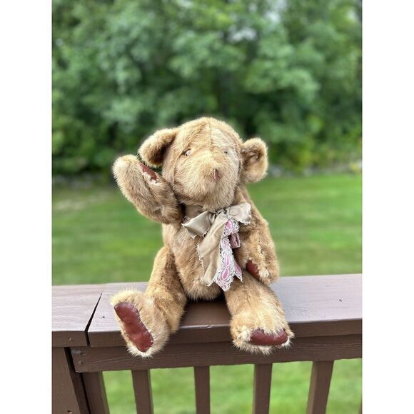 Vintage Mink TEDDY BEAR Jointed Approx 19” REAL FUR MINK Handmade. - Picture 6 of 16